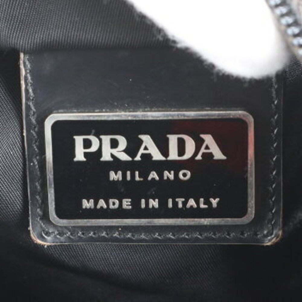 Prada Tessuto Triangle Logo Shoulder Bag Messenger Black - Picture 9 of 10